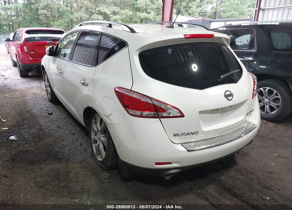 2012 NISSAN MURANO LE VIN: JN8AZ1MW7CW232406