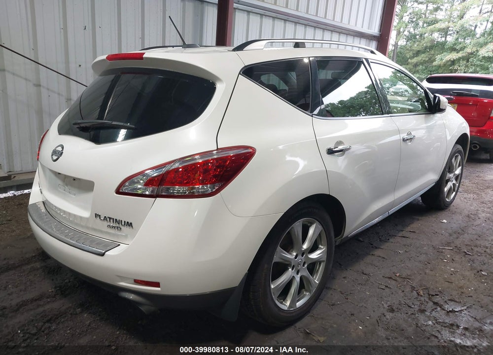 2012 NISSAN MURANO LE VIN: JN8AZ1MW7CW232406