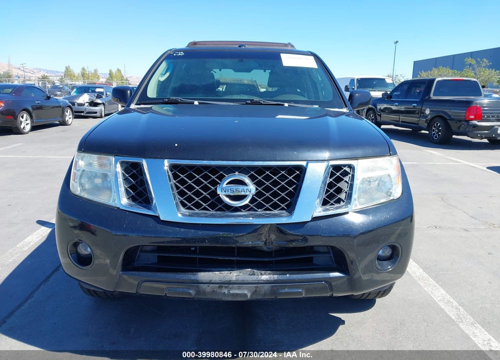 2008 NISSAN PATHFINDER SE VIN: 5N1AR18B98C610605