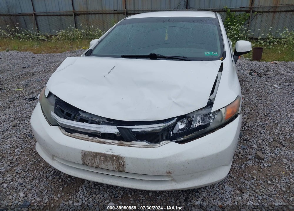 2012 HONDA CIVIC LX VIN: 19XFB2F57CE037285