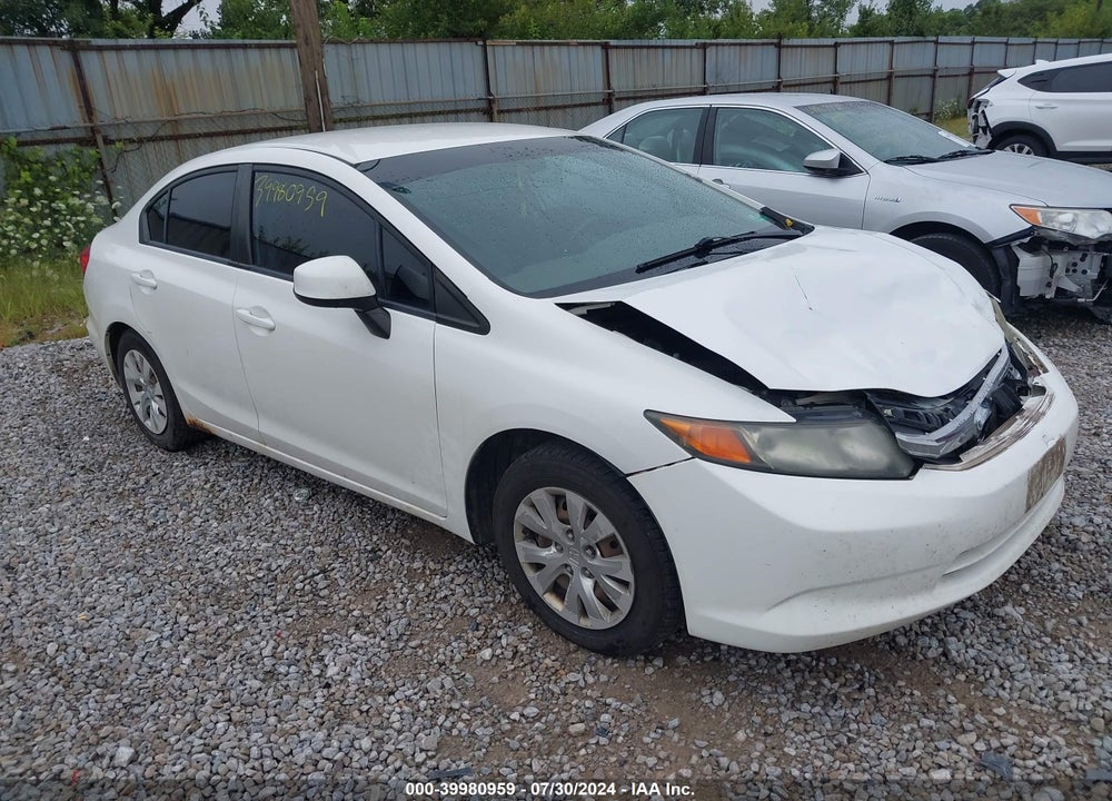 2012 HONDA CIVIC LX VIN: 19XFB2F57CE037285