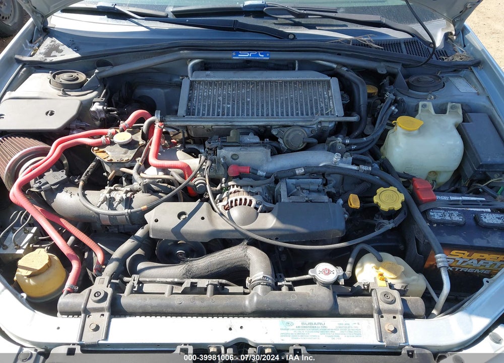 2002 SUBARU IMPREZA WRX VIN: JF1GG29682H804425