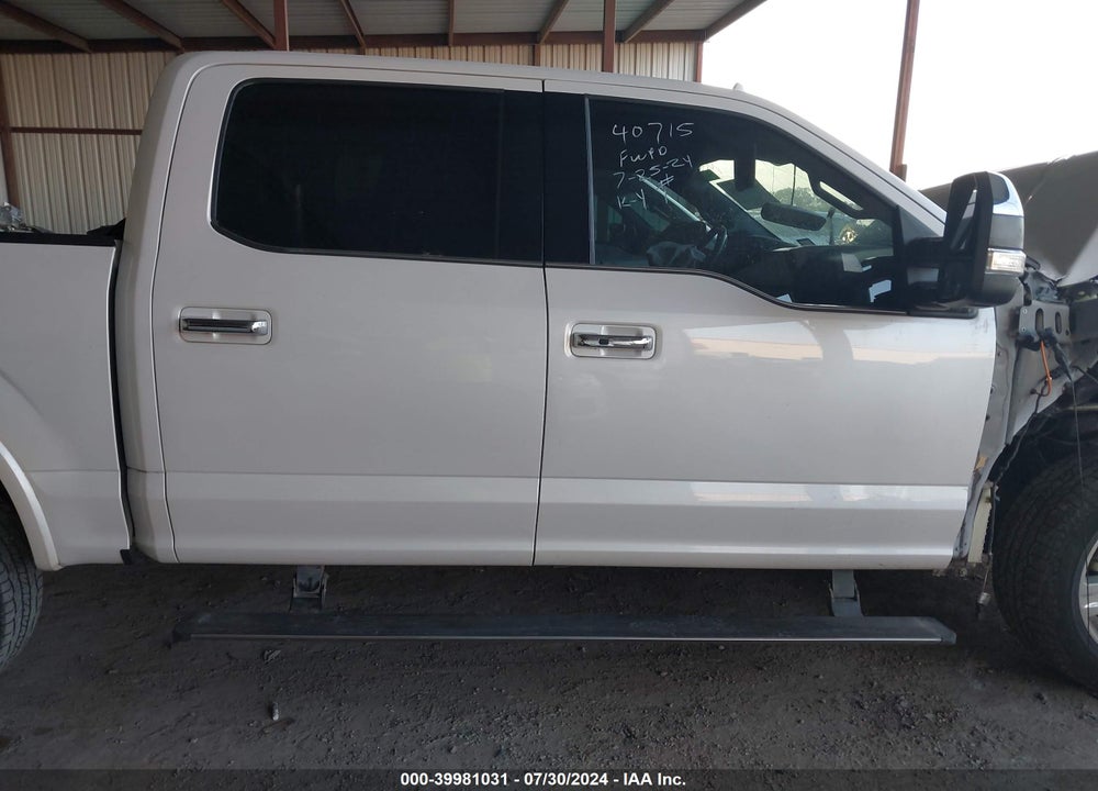 2019 FORD F-150 PLATINUM VIN: 1FTEW1E43KFB81102