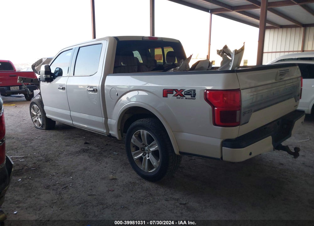 2019 FORD F-150 PLATINUM VIN: 1FTEW1E43KFB81102