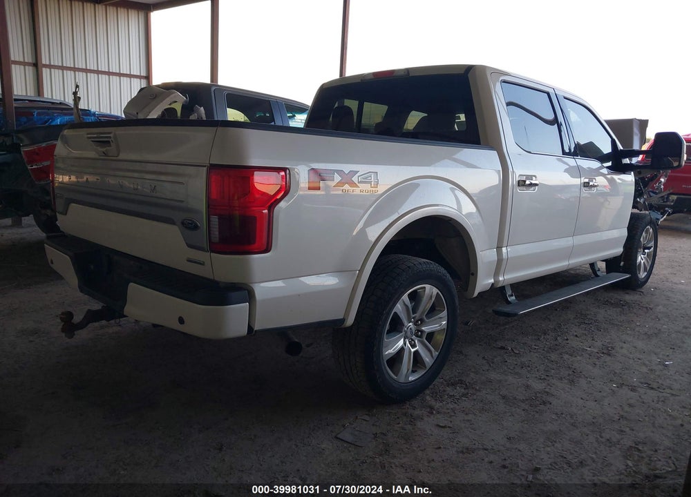 2019 FORD F-150 PLATINUM VIN: 1FTEW1E43KFB81102