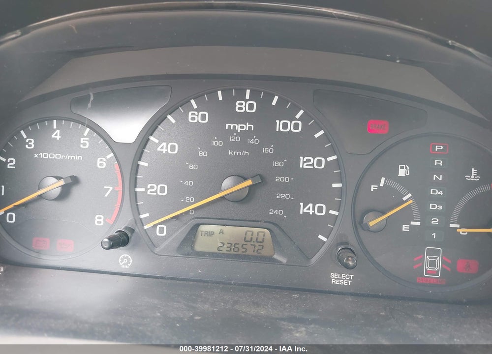 1998 HONDA ACCORD EX V6 VIN: 1HGCG1650WA036731
