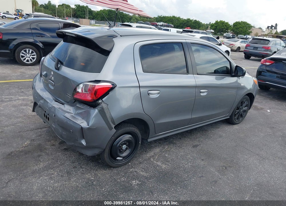 2022 MITSUBISHI MIRAGE BLACK EDITION/SE VIN: ML32AWHJ5NH006698