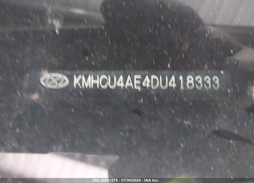 2013 HYUNDAI ACCENT GLS VIN: KMHCU4AE4DU418333