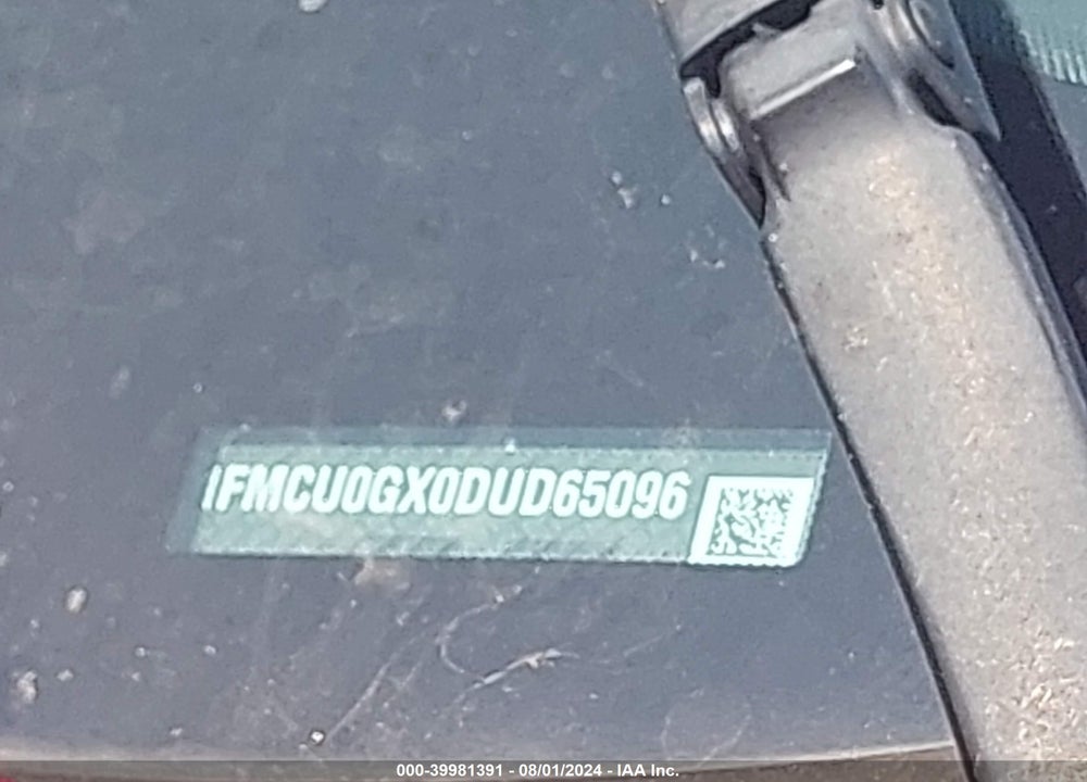 2013 FORD ESCAPE SE VIN: 1FMCU0GX0DUD65096