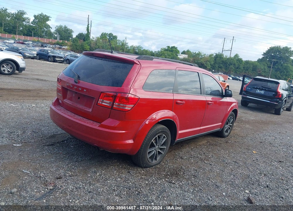 2018 DODGE JOURNEY SE VIN: 3C4PDCAB2JT276317