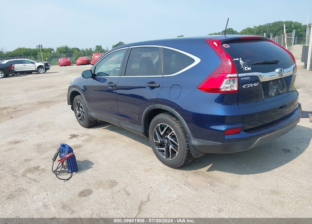 2016 HONDA CR-V SE VIN: 5J6RM4H45GL063706