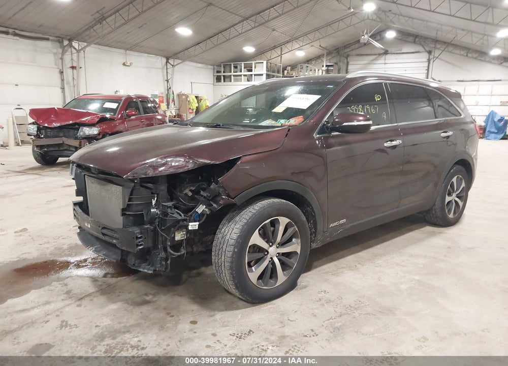 2016 KIA SORENTO 3.3L EX VIN: 5XYPHDA52GG001910