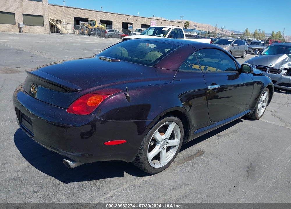 2002 LEXUS SC 430 VIN: JTHFN48Y520025961
