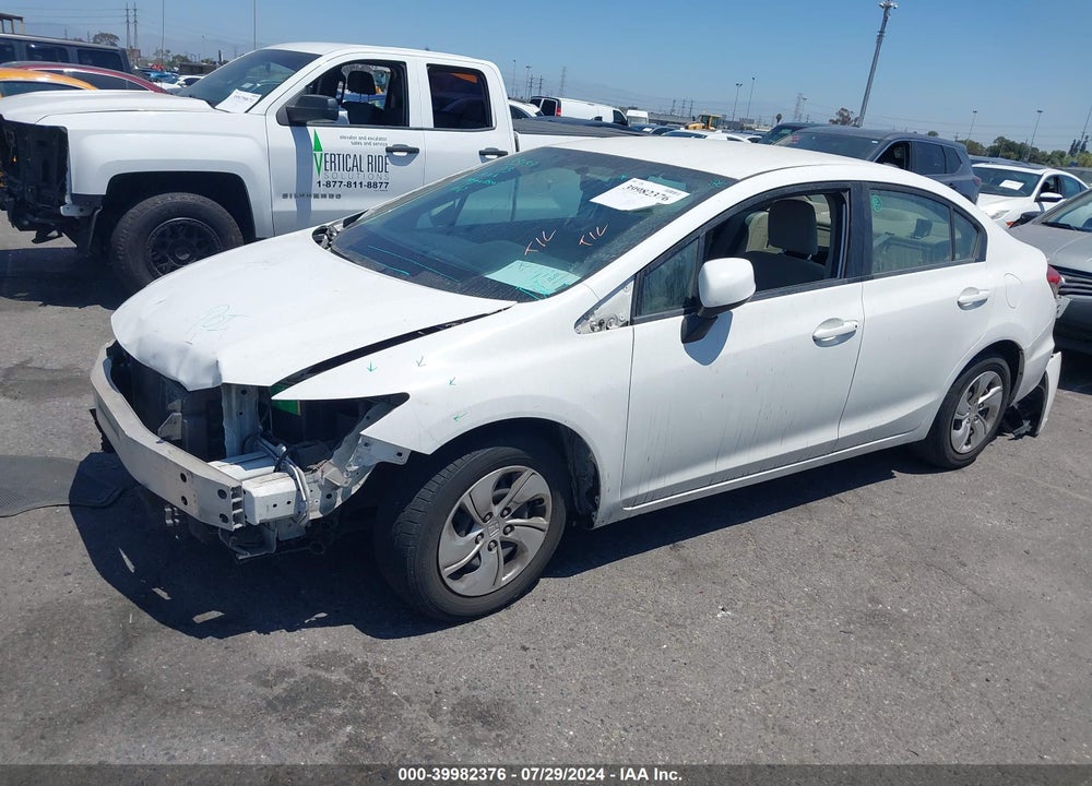 2013 HONDA CIVIC LX VIN: 19XFB2F5XDE217734