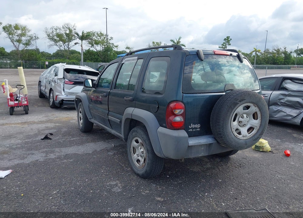 2005 JEEP LIBERTY SPORT VIN: 1J4GL48K65W703037