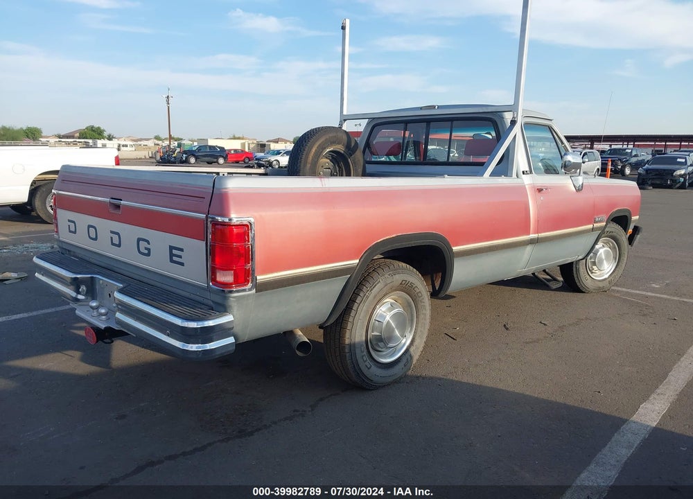 1991 DODGE D-SERIES D200/D250 VIN: 1B7KE26C1MS360041