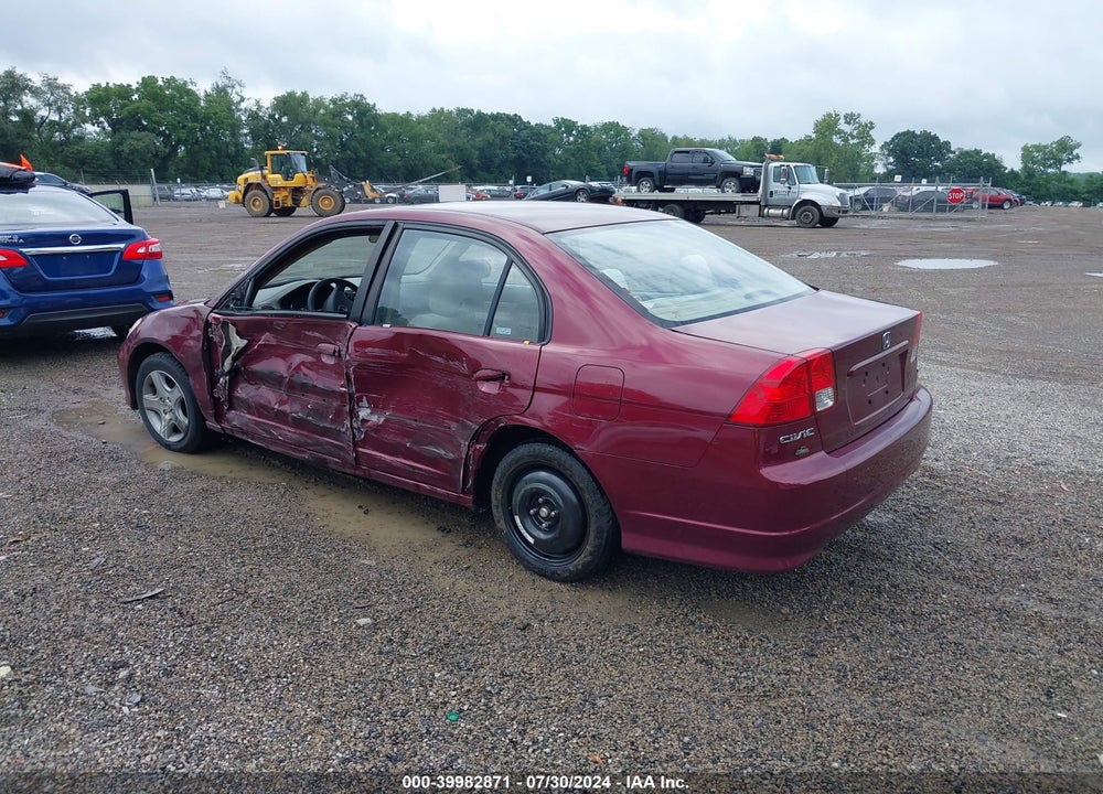 2004 HONDA CIVIC EX VIN: 2HGES26764H626915