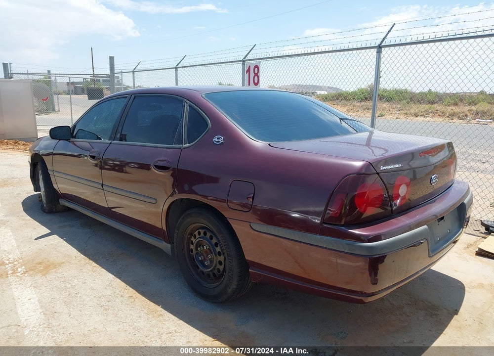 2003 CHEVROLET IMPALA VIN: 2G1WF52E939177101