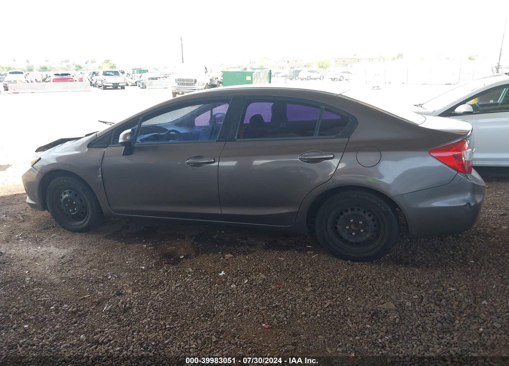 2012 HONDA CIVIC LX VIN: 19XFB2F5XCE343591