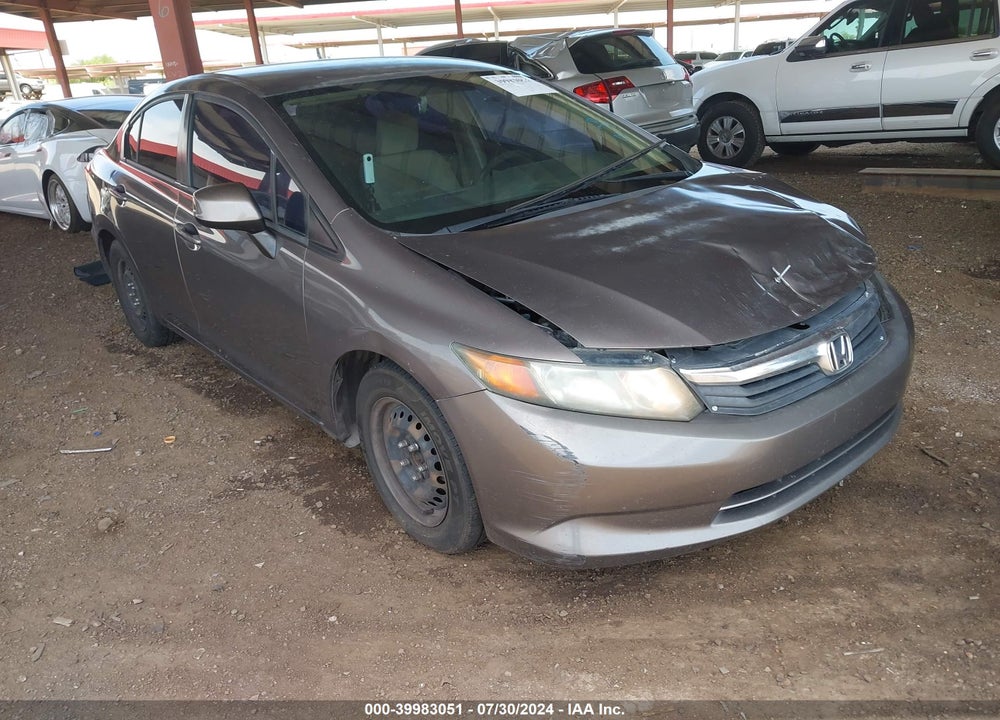 2012 HONDA CIVIC LX VIN: 19XFB2F5XCE343591