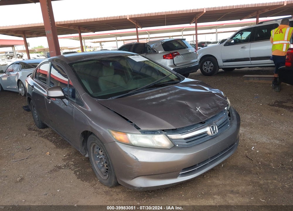 2012 HONDA CIVIC LX VIN: 19XFB2F5XCE343591