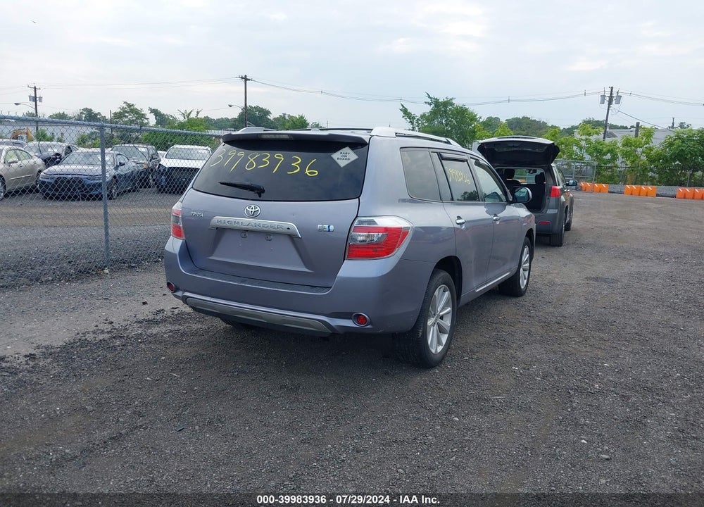 2009 TOYOTA HIGHLANDER HYBRID LIMITED VIN: JTEEW44A292036042