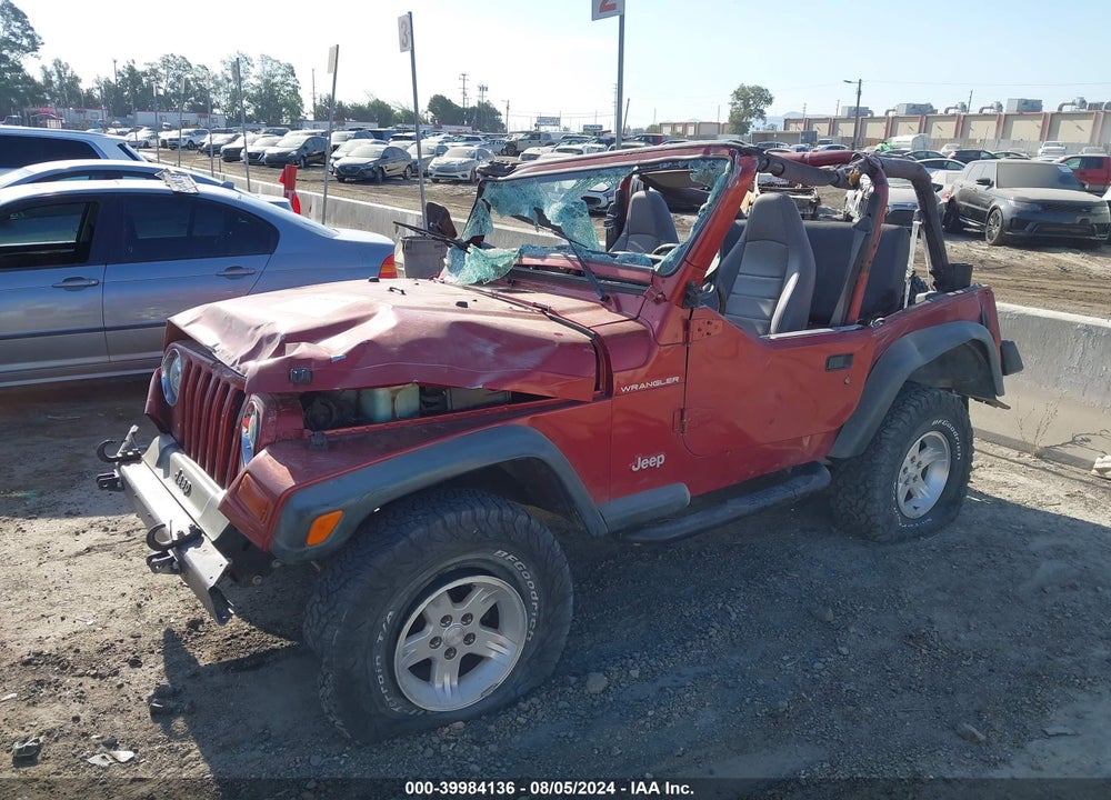 1998 JEEP WRANGLER SE VIN: 1J4FY29P8WP759147