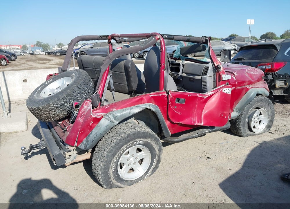 1998 JEEP WRANGLER SE VIN: 1J4FY29P8WP759147