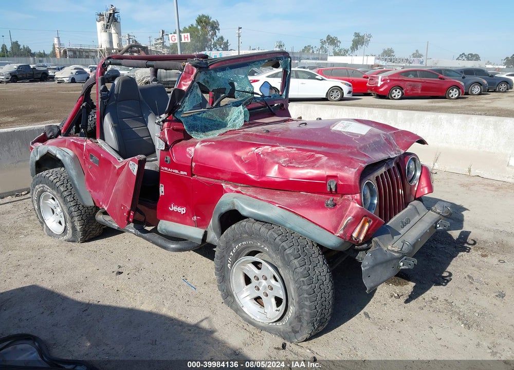 1998 JEEP WRANGLER SE VIN: 1J4FY29P8WP759147