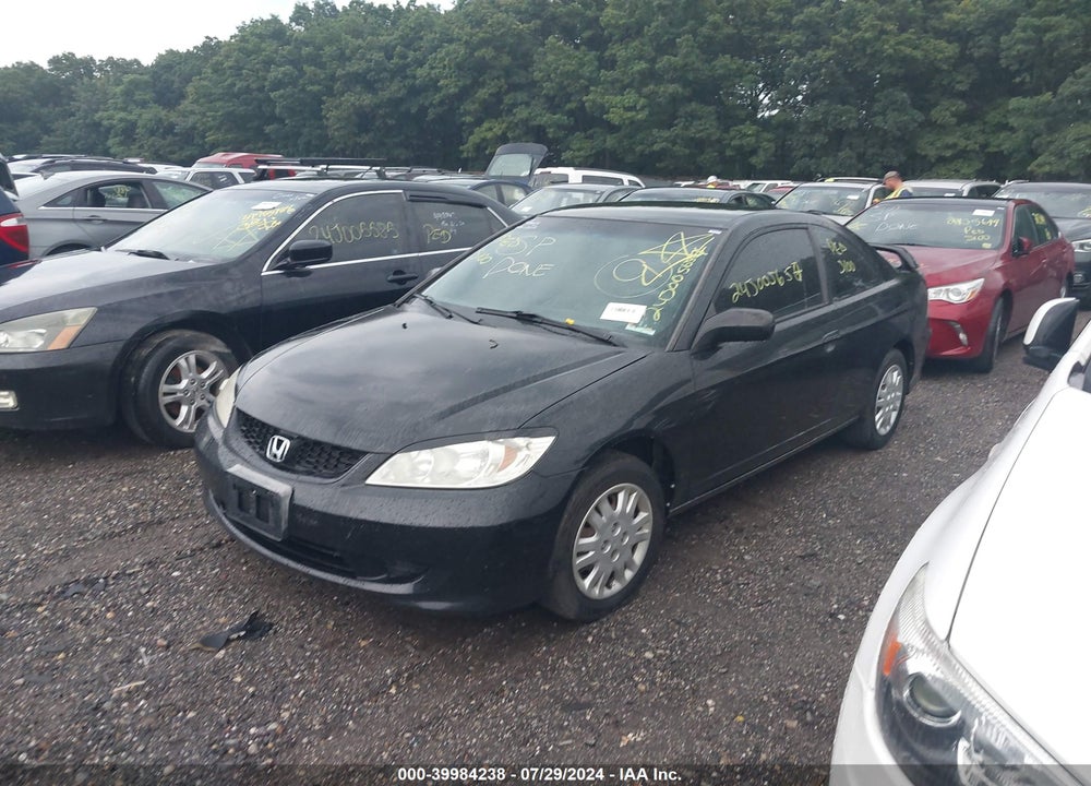 2004 HONDA CIVIC LX VIN: 1HGEM22554L083722