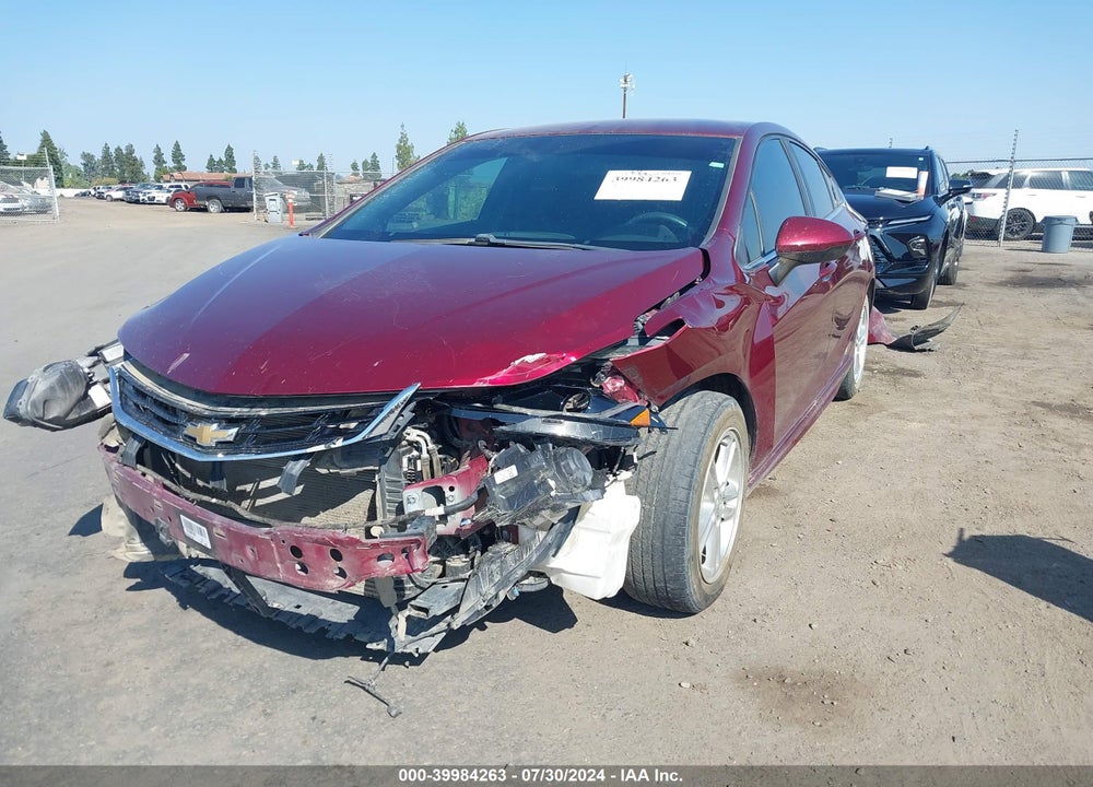 2016 CHEVROLET CRUZE LT AUTO VIN: 1G1BE5SM1G7304956