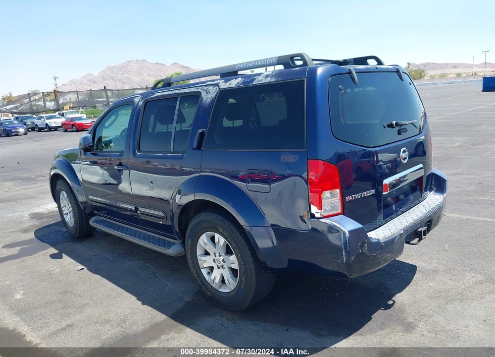 2007 NISSAN PATHFINDER LE VIN: 5N1AR18U37C617680