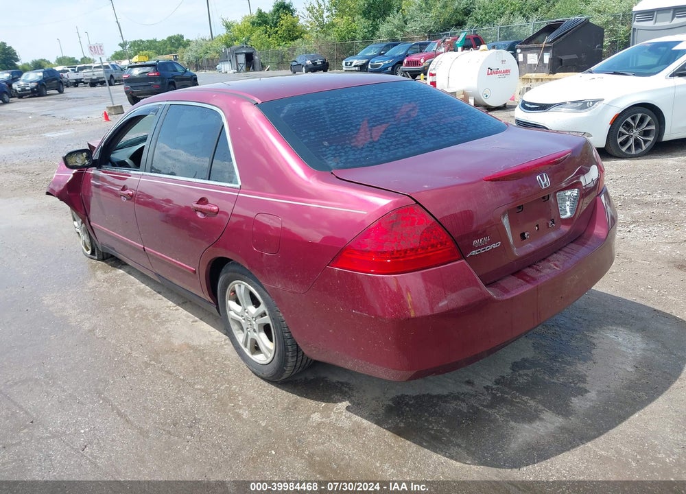 2006 HONDA ACCORD 2.4 SE VIN: 1HGCM56316A052497