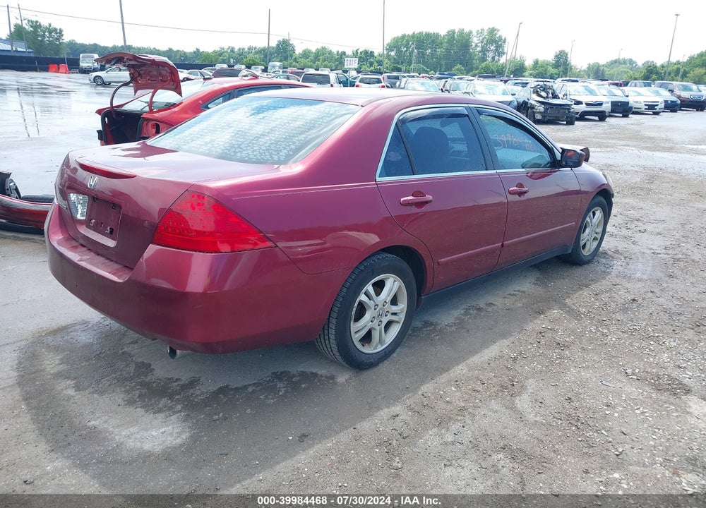 2006 HONDA ACCORD 2.4 SE VIN: 1HGCM56316A052497