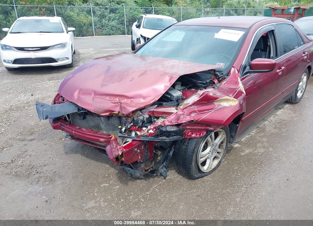 2006 HONDA ACCORD 2.4 SE VIN: 1HGCM56316A052497