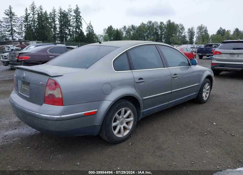 2004 VOLKSWAGEN PASSAT GLS TDI VIN: WVWPE63B14E317195