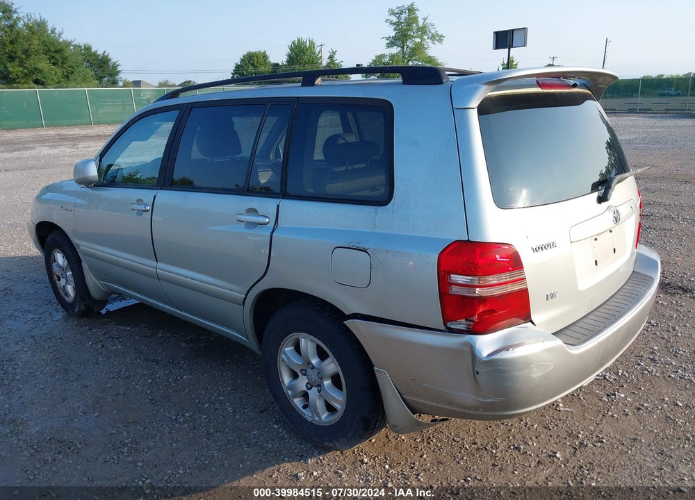 2003 TOYOTA HIGHLANDER LIMITED V6 VIN: JTEGF21A030111406