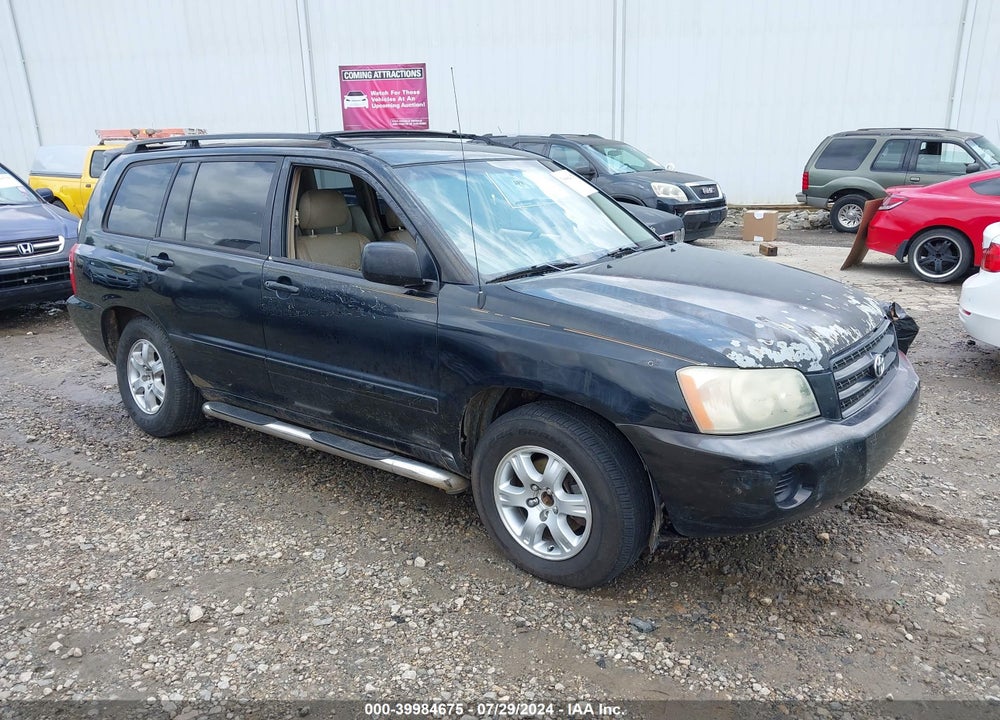 2001 TOYOTA HIGHLANDER V6 VIN: JTEGF21A710004009
