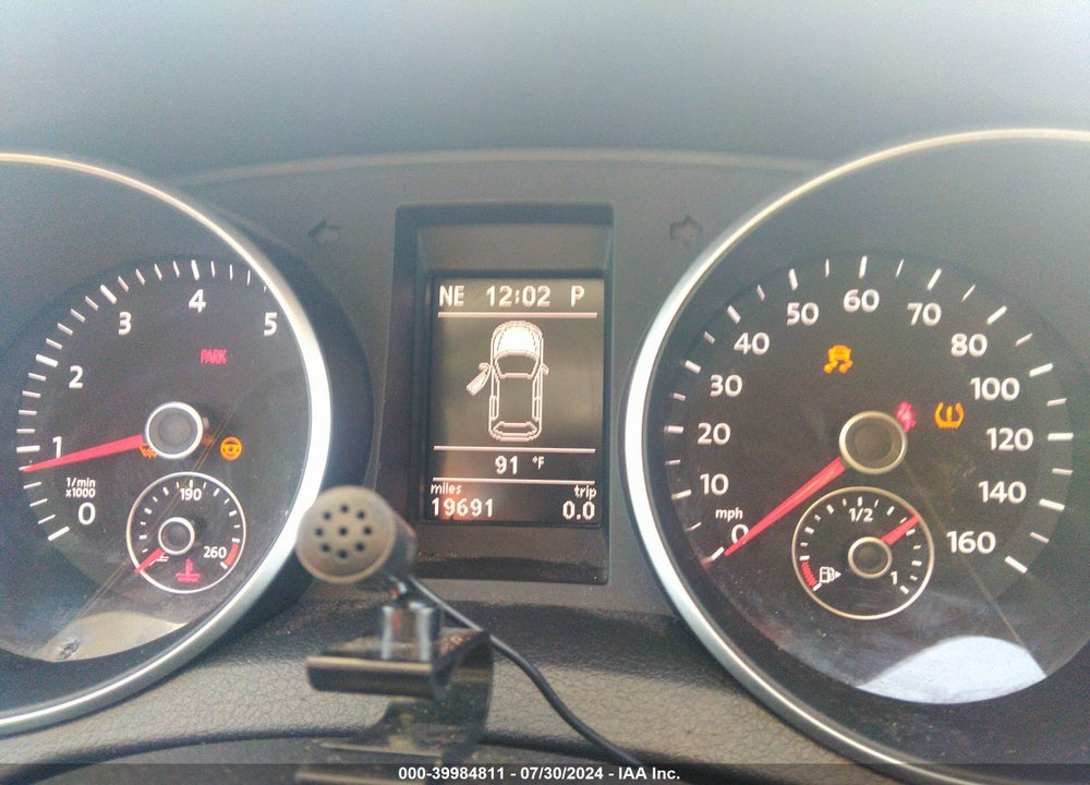 2012 VOLKSWAGEN GOLF 2.5L 4-DOOR VIN: WVWDA7AJ9CW109315