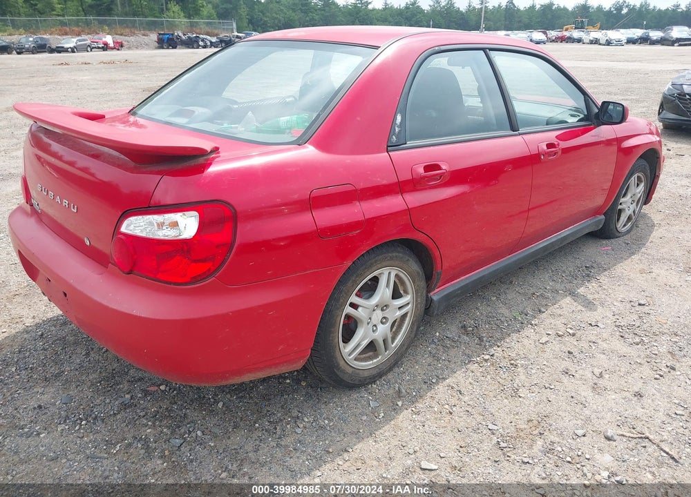 2004 SUBARU IMPREZA WRX VIN: JF1GD29624H515472