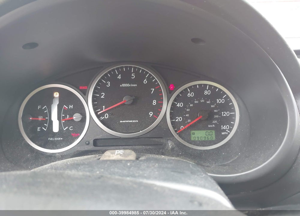 2004 SUBARU IMPREZA WRX VIN: JF1GD29624H515472