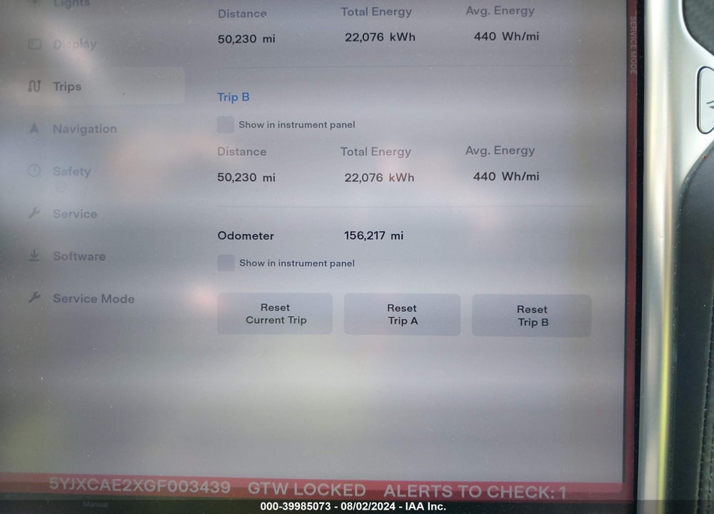2016 TESLA MODEL X 60D/70D/75D/90D VIN: 5YJXCAE2XGF003439