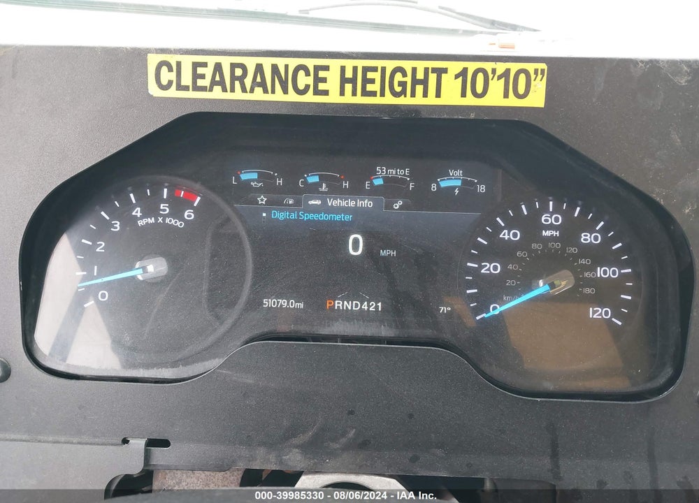 2020 FORD F-59 COMMERCIAL STRIPPED VIN: 1F65F5KN4L0A01539