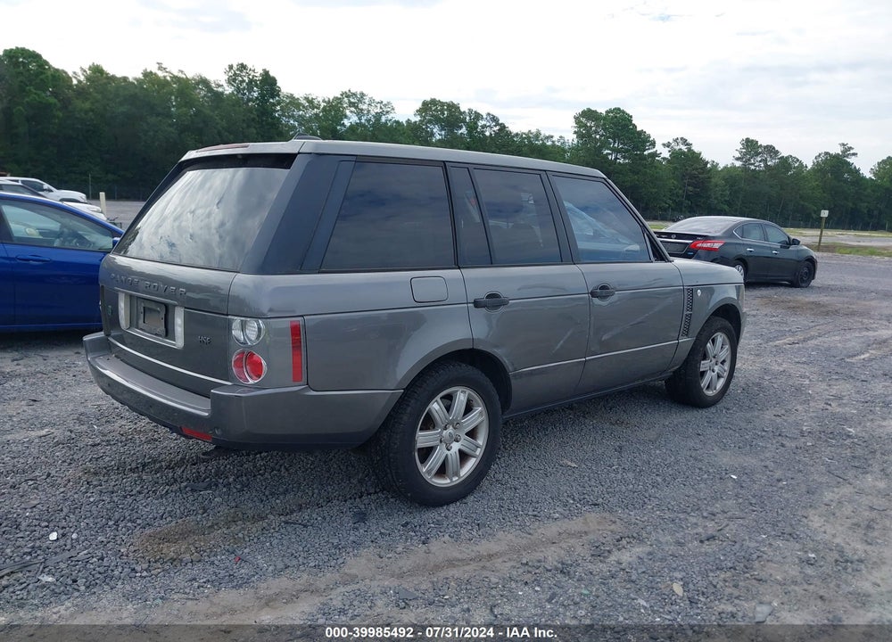 2008 LAND ROVER RANGE ROVER HSE VIN: SALMF15498A292828