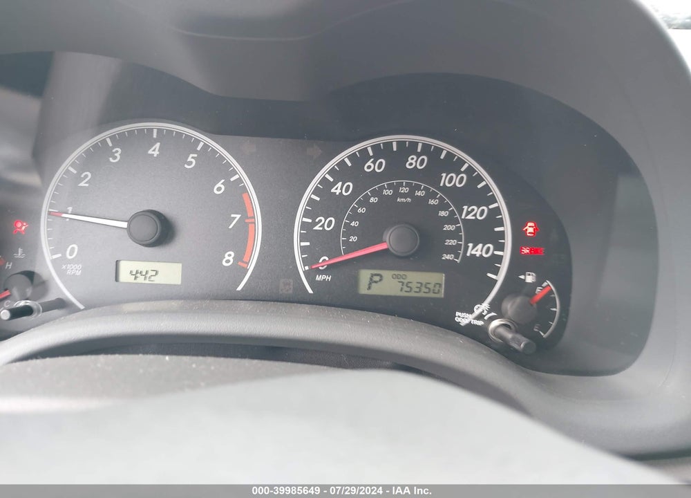 2009 TOYOTA COROLLA LE VIN: 2T1BU40E99C032710