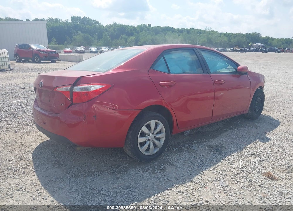 2014 TOYOTA COROLLA LE VIN: 2T1BURHE1EC041591