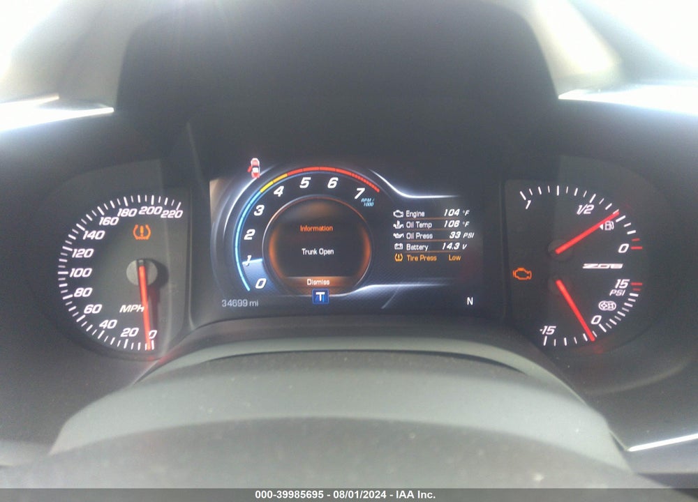 2018 CHEVROLET CORVETTE Z06 VIN: 1G1YN2D61J5600599