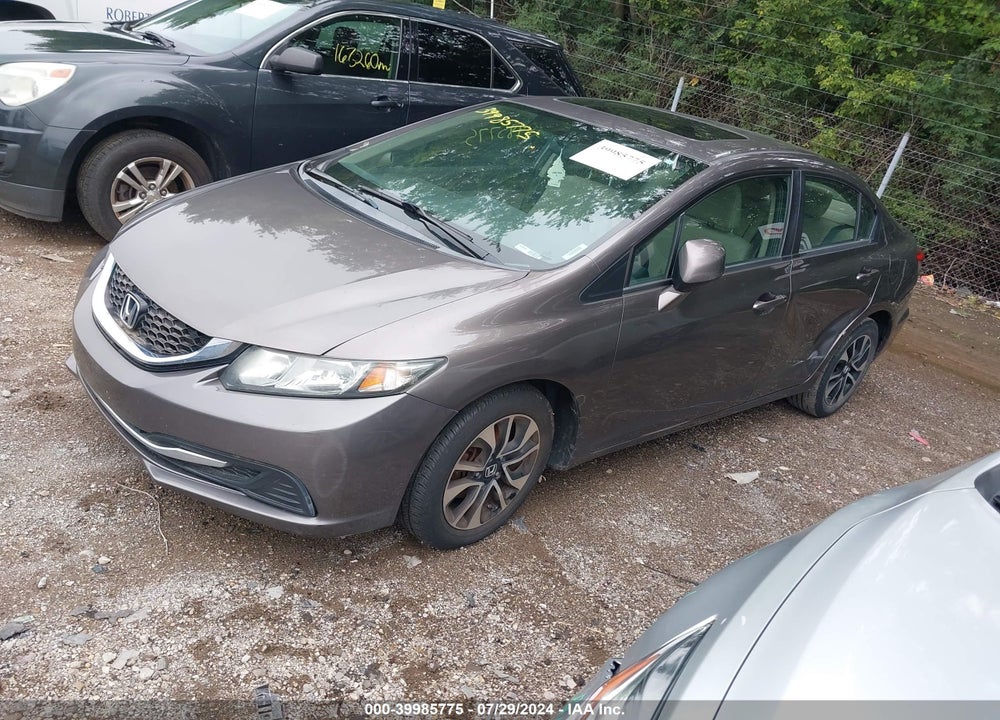 2013 HONDA CIVIC EX VIN: 19XFB2F86DE084657