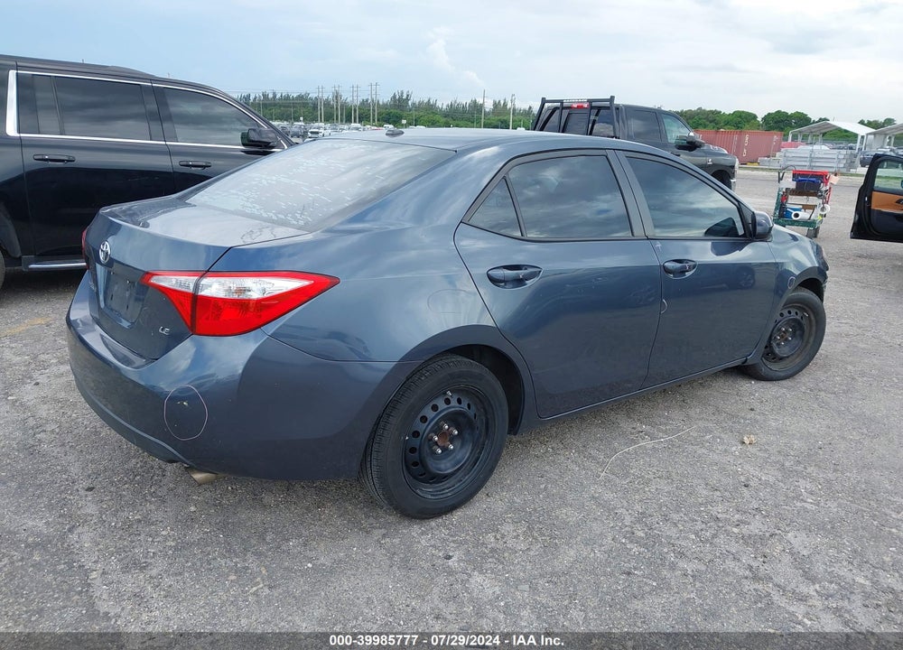 2016 TOYOTA COROLLA LE VIN: 2T1BURHE9GC488480