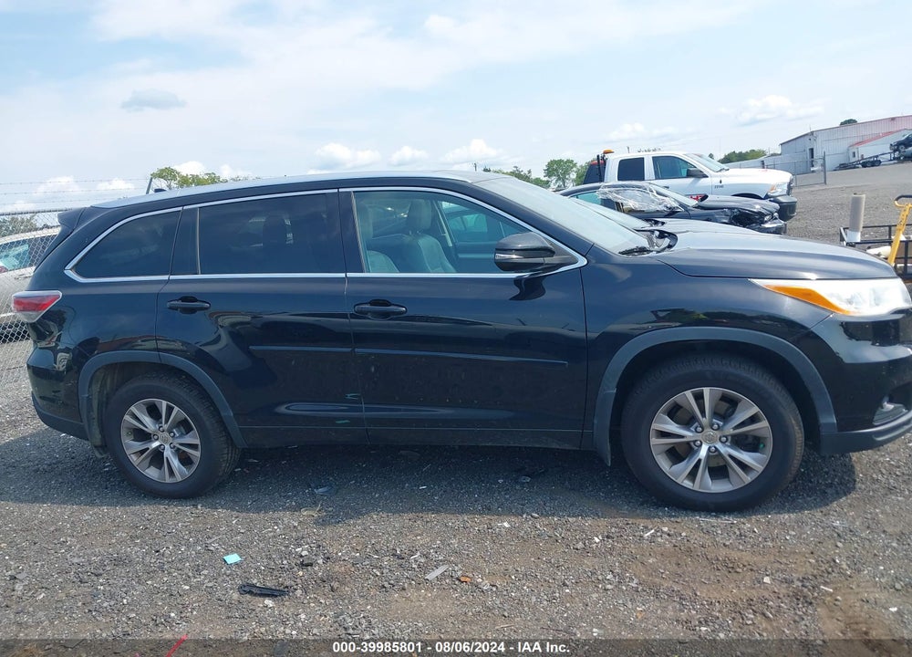 2014 TOYOTA HIGHLANDER XLE V6 VIN: 5TDJKRFH8ES056739
